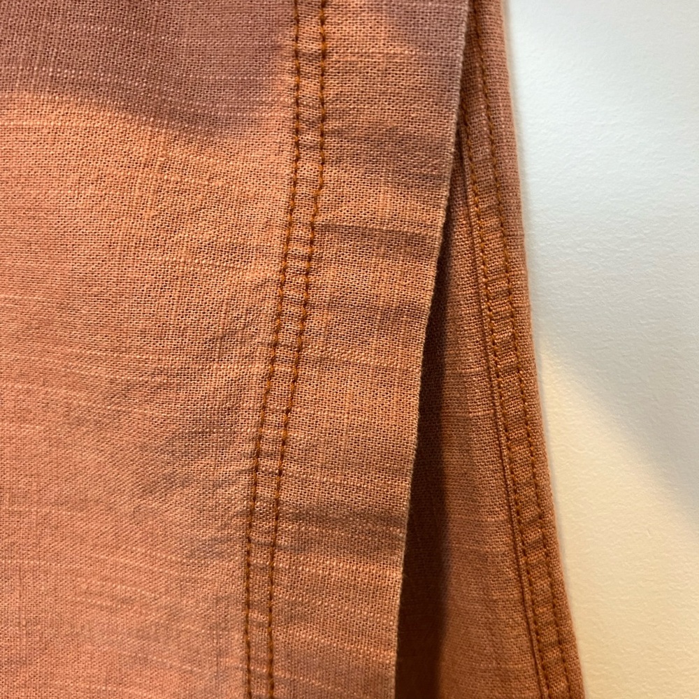 NWT Free People Linen Trouser Cinnamon Brulee SZ 2 - Picture 7 of 12